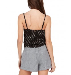 Juniors' Sunscaper Sleeveless Printed Camisole Black $13.02 Tops