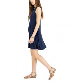 Women's Sleeveless Knit Dress Blue $19.11 Dresses