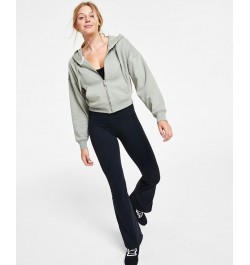 Women's Drop-Shoulder Zippered Hoodie Lime Mint $18.80 Tops