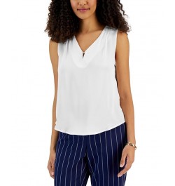 Women's Hardware-Trim V-Neck Camisole Vanilla Ice $26.79 Tops