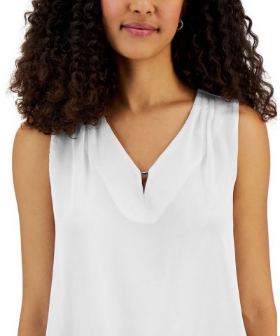 Women's Hardware-Trim V-Neck Camisole Vanilla Ice $26.79 Tops