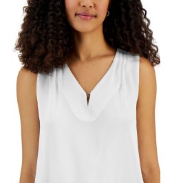 Women's Hardware-Trim V-Neck Camisole Vanilla Ice $26.79 Tops