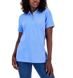 Petite Knit Cotton Polo Granada Sky $9.50 Tops