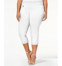 Plus Size Tummy-Control Capri Pants Bright White $17.50 Pants