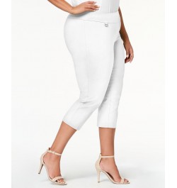 Plus Size Tummy-Control Capri Pants Bright White $17.50 Pants