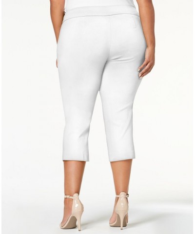 Plus Size Tummy-Control Capri Pants Bright White $17.50 Pants