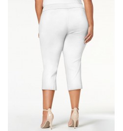 Plus Size Tummy-Control Capri Pants Bright White $17.50 Pants