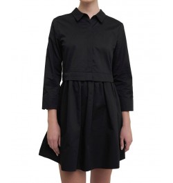 Women's Shirt Mini Dress Black $47.70 Dresses