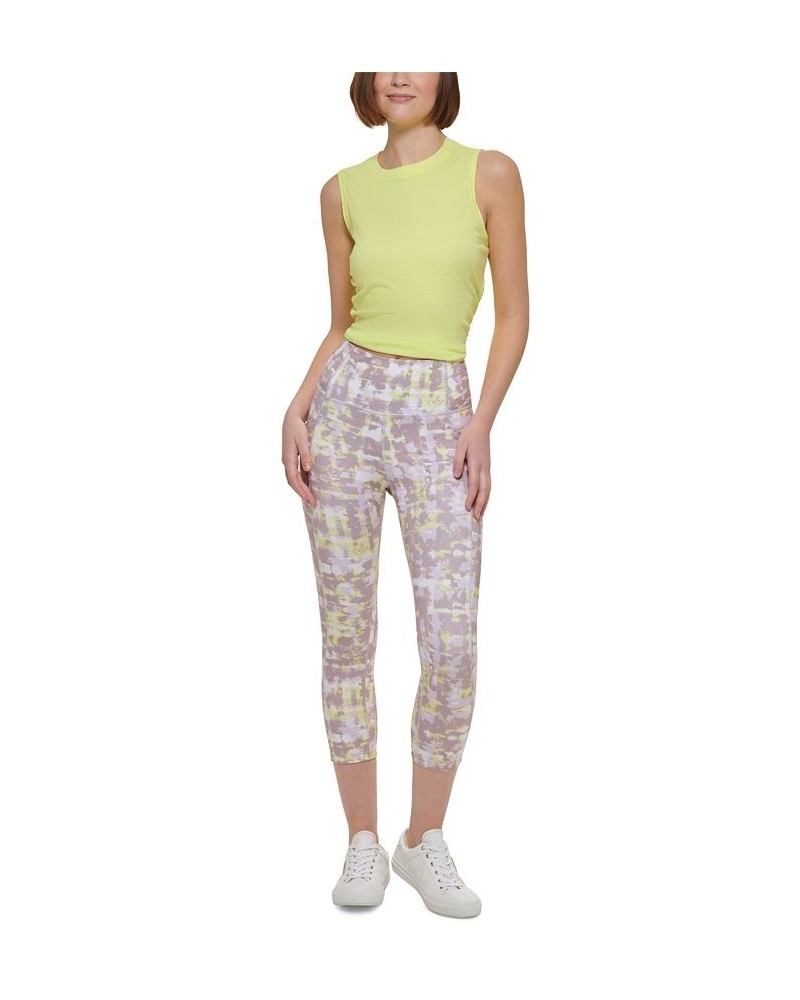 Calvin Klein Women's Sport Printed Super High Waist Leggings Texture Wall Stardust $15.90 Pants