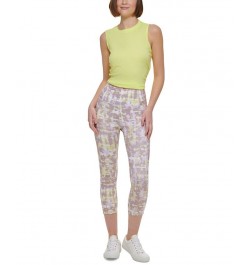 Calvin Klein Women's Sport Printed Super High Waist Leggings Texture Wall Stardust $15.90 Pants