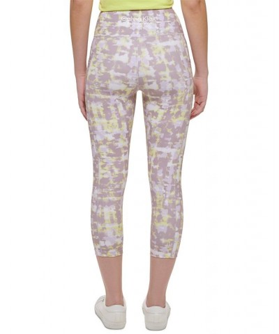 Calvin Klein Women's Sport Printed Super High Waist Leggings Texture Wall Stardust $15.90 Pants