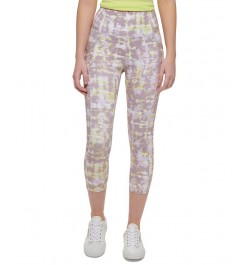 Calvin Klein Women's Sport Printed Super High Waist Leggings Texture Wall Stardust $15.90 Pants