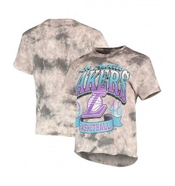 Women's '47 Los Angeles Lakers 2021/22 City Edition Vintage-Look Tie-Dye Tubular Cropped T-shirt White, Black $18.06 Tops