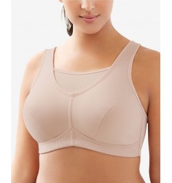 Women's Plus Size Sport No-Bounce Camisole Bra Tan/Beige $23.92 Bras