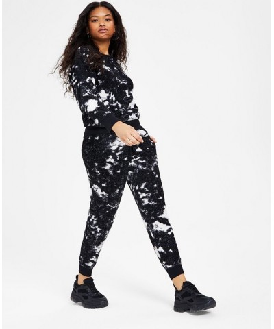 Women's Solid Sherpa Pajama Set White Dynamic Tiedye $16.80 Sleepwear