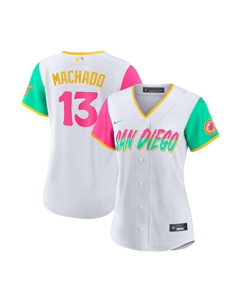 Women's Manny Machado White San Diego Padres 2022 City Connect Replica Player Jersey White $68.00 Jersey