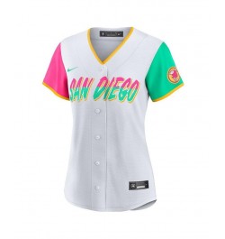 Women's Manny Machado White San Diego Padres 2022 City Connect Replica Player Jersey White $68.00 Jersey