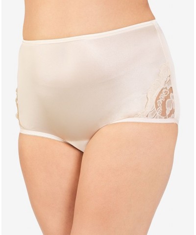 Perfectly Yours Lace Nouveau Nylon Brief Underwear 13001 extended sizes available Tan/Beige $9.74 Panty