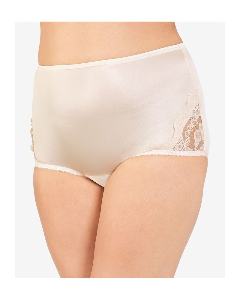 Perfectly Yours Lace Nouveau Nylon Brief Underwear 13001 extended sizes available Tan/Beige $9.74 Panty