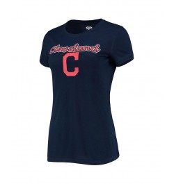 Women's Navy Red Cleveland Indians Lodge T-shirt and Pants Sleep Set Navy, Red $24.20 Pajama