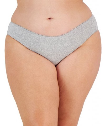 Plus Size Pretty Cotton Bikini Underwear Heather Storm $7.56 Panty
