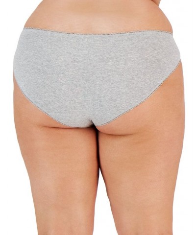 Plus Size Pretty Cotton Bikini Underwear Heather Storm $7.56 Panty