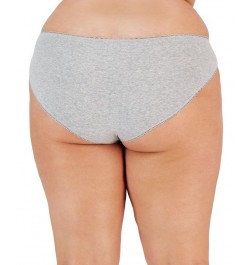 Plus Size Pretty Cotton Bikini Underwear Heather Storm $7.56 Panty