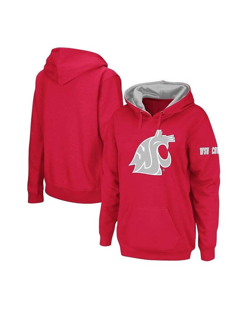 Women's Crimson Washington State Cougars Big Logo Pullover Sweatshirt Crimson $29.40 Sweatshirts