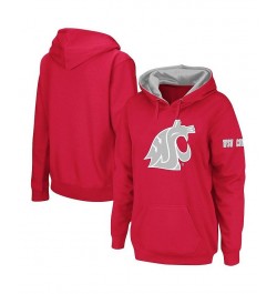 Women's Crimson Washington State Cougars Big Logo Pullover Sweatshirt Crimson $29.40 Sweatshirts