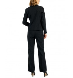 Women's Two-Button Pinstriped Pantsuit Regular & Petite Gray $45.00 Suits