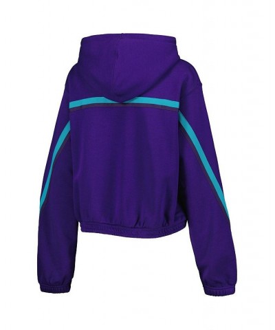 Women's Brand Purple Charlotte Hornets Courtside Statement Edition Pullover Hoodie Purple $41.65 Sweatshirts