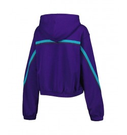 Women's Brand Purple Charlotte Hornets Courtside Statement Edition Pullover Hoodie Purple $41.65 Sweatshirts