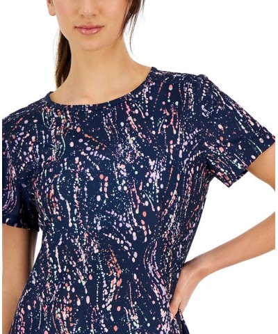 Women's Modsplatter Birdseye Mesh Tee Indigo Sea $10.39 Tops