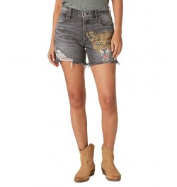 Women's '90s Midi Big Cat Graphic Denim Shorts Cool Cat $45.65 Shorts