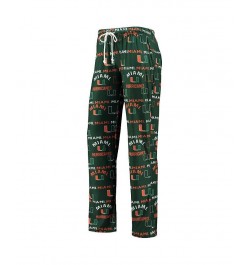 Women's Green White Miami Hurricanes Flagship Long Sleeve T-shirt and Pants Sleep Set Green, White $27.30 Pajama