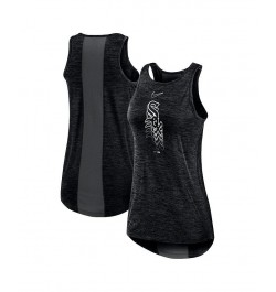 Women's Black Chicago White Sox Logo Fade High Neck Performance Tank Top Black $20.50 Tops