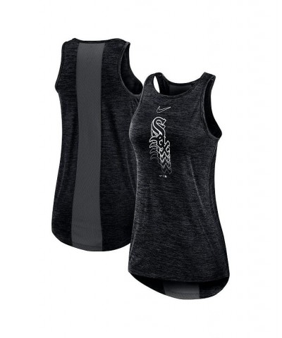 Women's Black Chicago White Sox Logo Fade High Neck Performance Tank Top Black $20.50 Tops