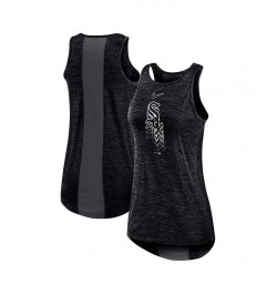 Women's Black Chicago White Sox Logo Fade High Neck Performance Tank Top Black $20.50 Tops