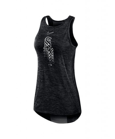 Women's Black Chicago White Sox Logo Fade High Neck Performance Tank Top Black $20.50 Tops