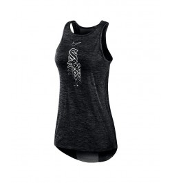 Women's Black Chicago White Sox Logo Fade High Neck Performance Tank Top Black $20.50 Tops