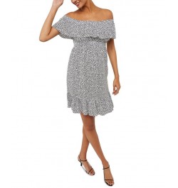 Celest Off-The-Shoulder Maternity Dress Black $67.62 Dresses