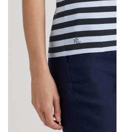 Petite Striped Crewneck T-Shirt Navy Multi $35.45 Tops