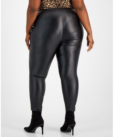 Plus Size Coated Leggings Deep Black $16.68 Pants