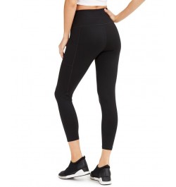 Petite Compression High-Waist Side-Pocket 7/8 Leggings Black $10.00 Pants