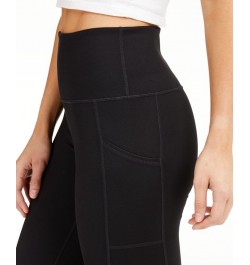 Petite Compression High-Waist Side-Pocket 7/8 Leggings Black $10.00 Pants