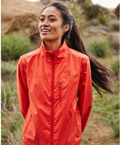 Women's Kineo Rain Tech Jacket Red $43.61 Jackets