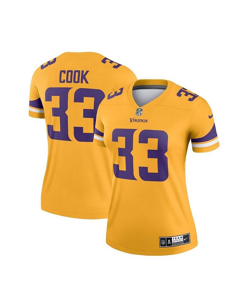 Women's Dalvin Cook Gold Minnesota Vikings Inverted Legend Jersey Gold $44.00 Jersey