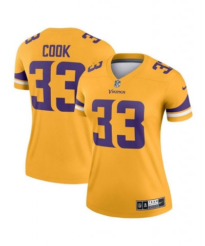 Women's Dalvin Cook Gold Minnesota Vikings Inverted Legend Jersey Gold $44.00 Jersey