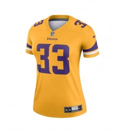 Women's Dalvin Cook Gold Minnesota Vikings Inverted Legend Jersey Gold $44.00 Jersey