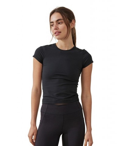 Women's Ultra Soft Fitted T-shirt Black $23.59 Tops